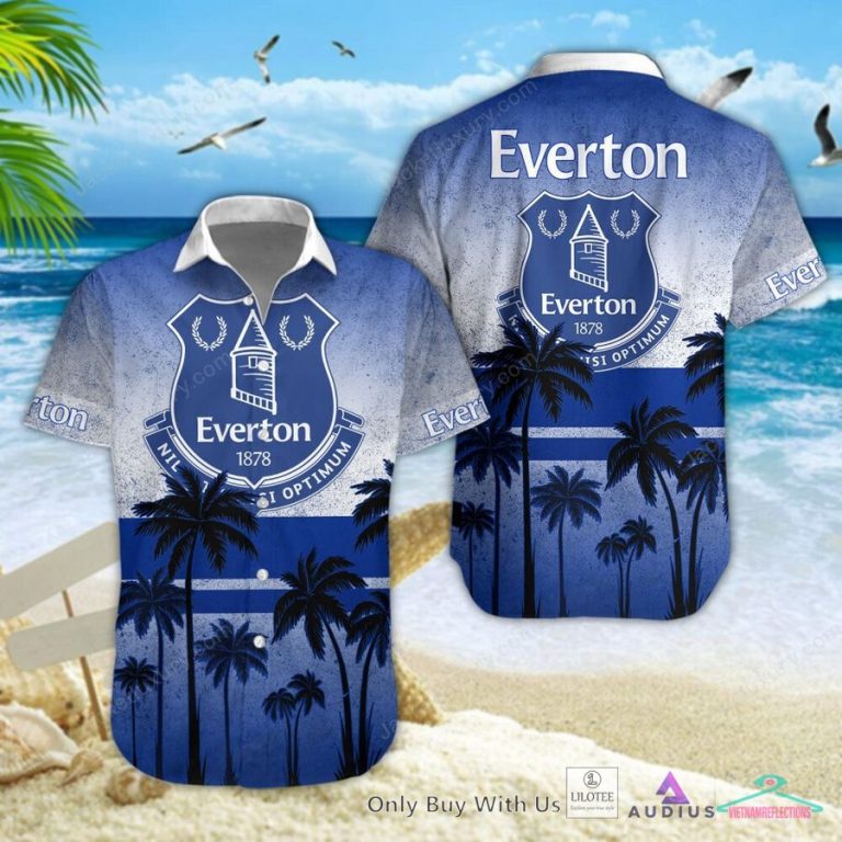 NEW Everton F.C Coconut Hawaiian Shirt, Short 11