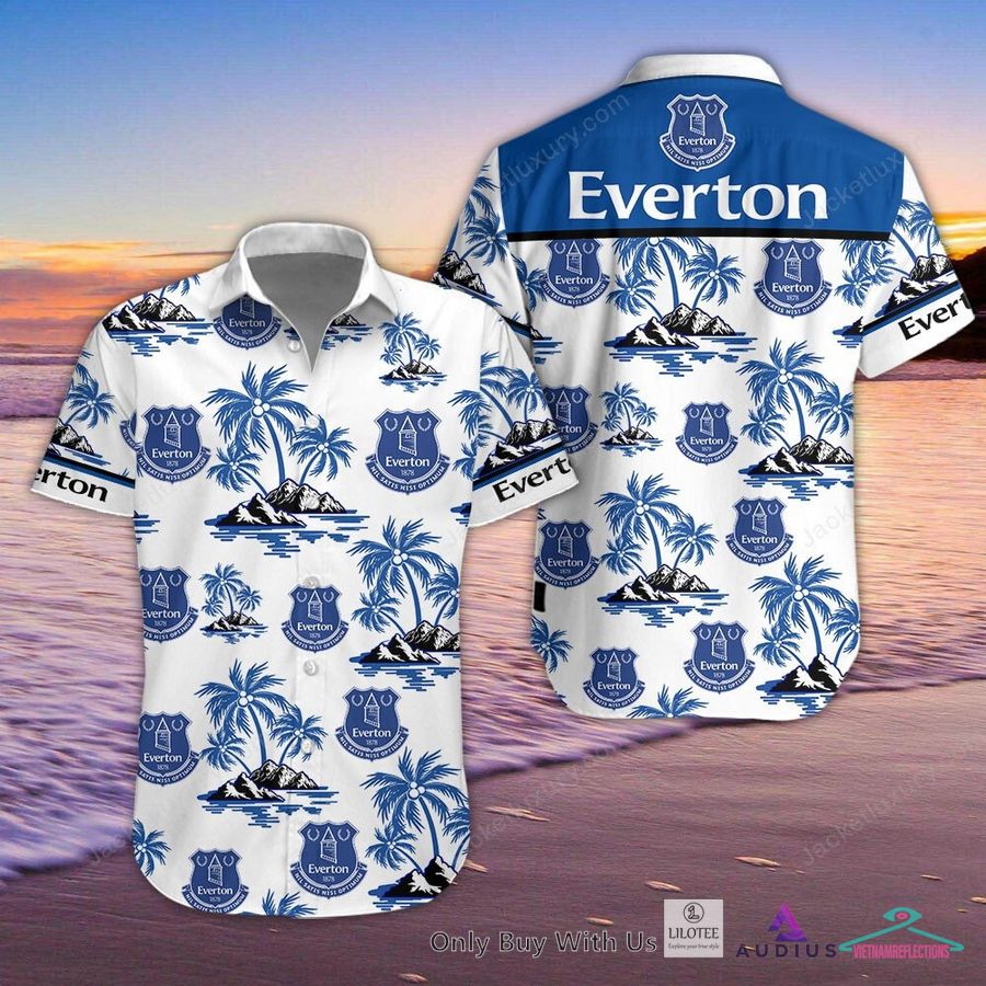 NEW Everton F.C Hawaiian Shirt, Short 1
