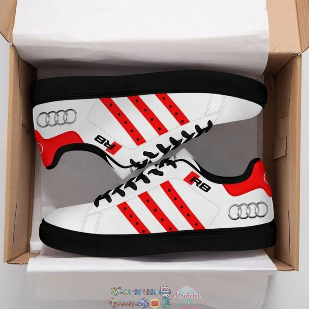 Audi R8 Red Stripes Stan Smith Low Top Shoes