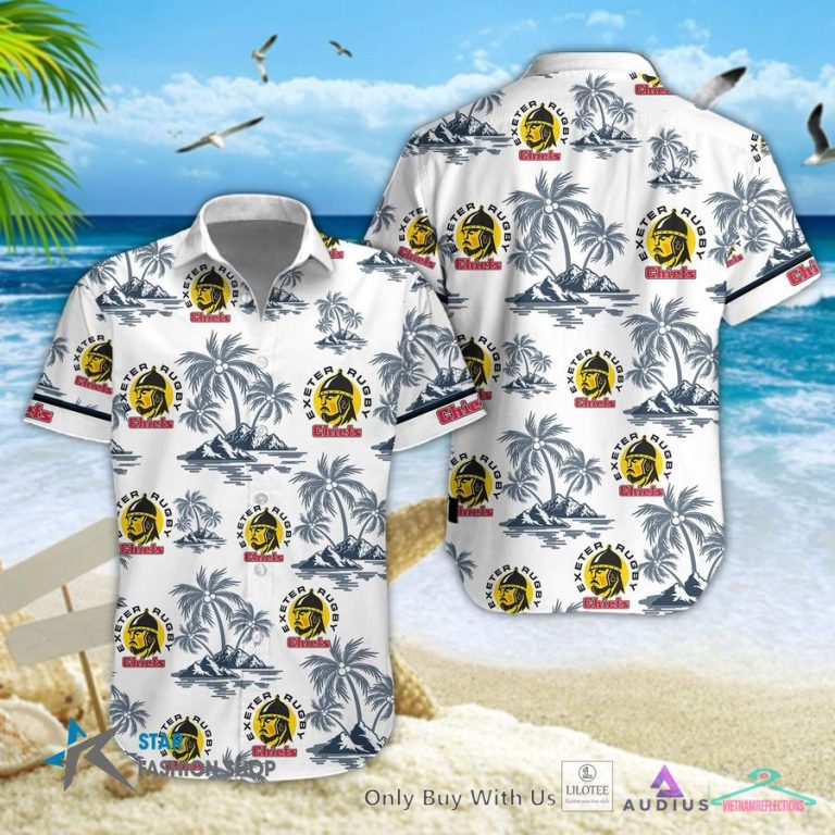 Exeter Chiefs Coconut Hawaiian Shirt, Short - Eye soothing picture dear