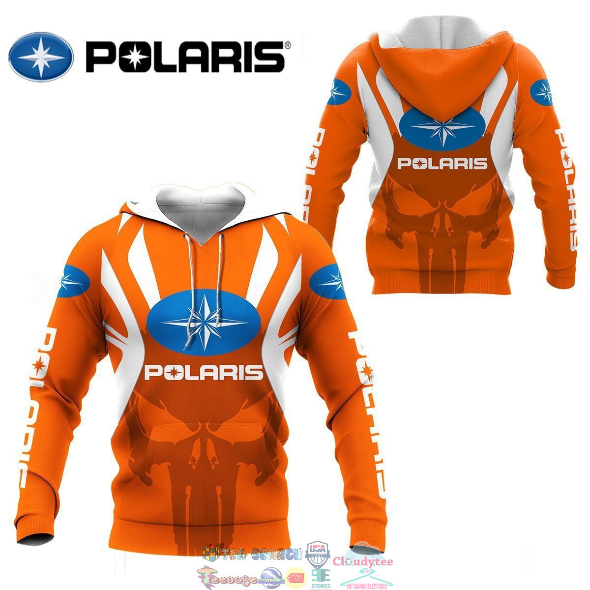 Polaris Skull ver 4 3D hoodie and t-shirt