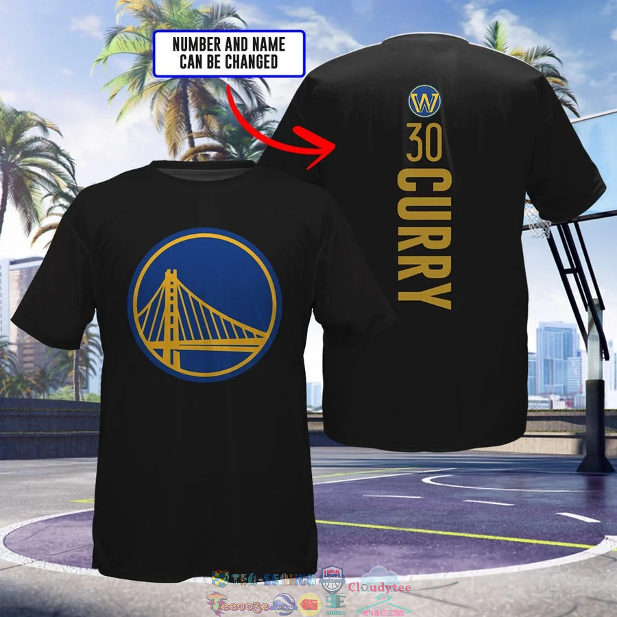Personalized Golden State Warriors Black 3D Shirt 1