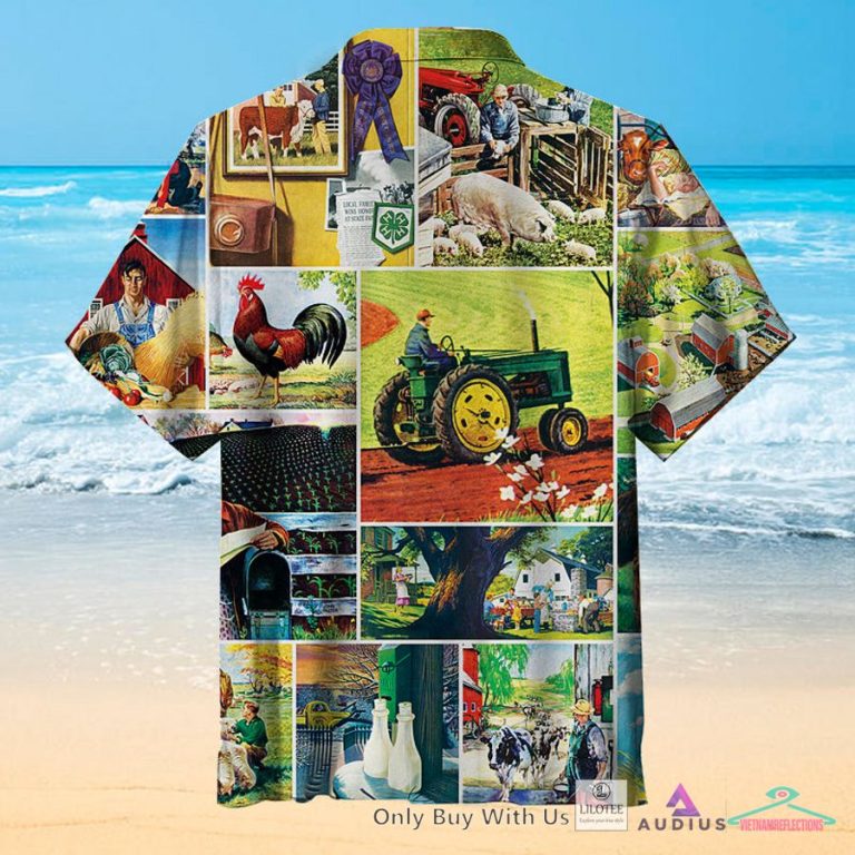 Farmland Collage Casual Hawaiian Shirt - Loving, dare I say?
