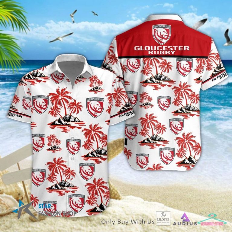 Gloucester Rugby Hawaiian Shirt, Short - You look different and cute