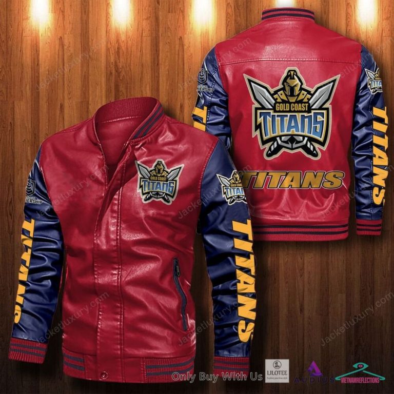 Gold Coast Titans Bomber Leather Jacket - She has grown up know