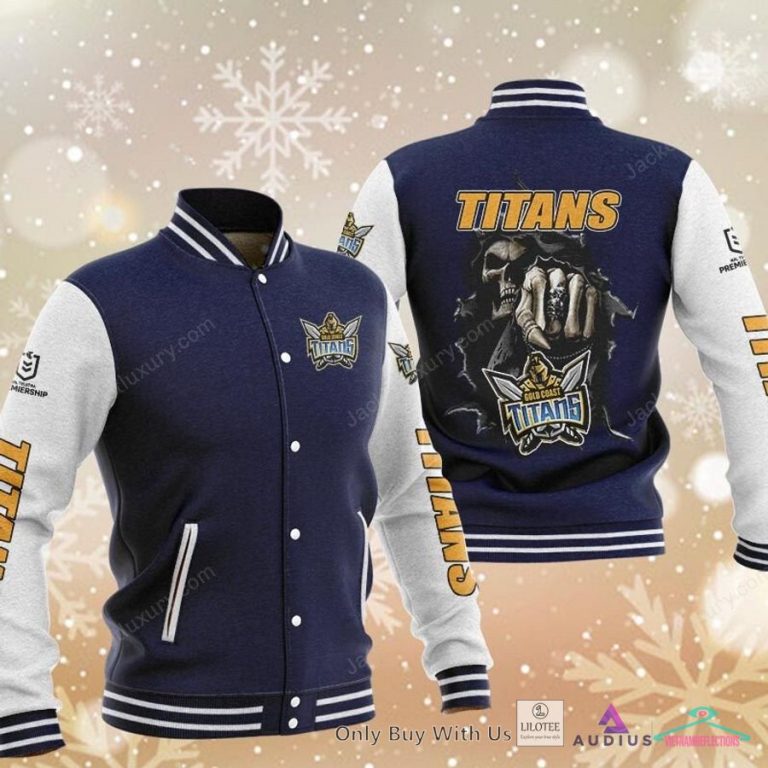 Gold Coast Titans Death God Baseball Jacket - I like your dress, it is amazing