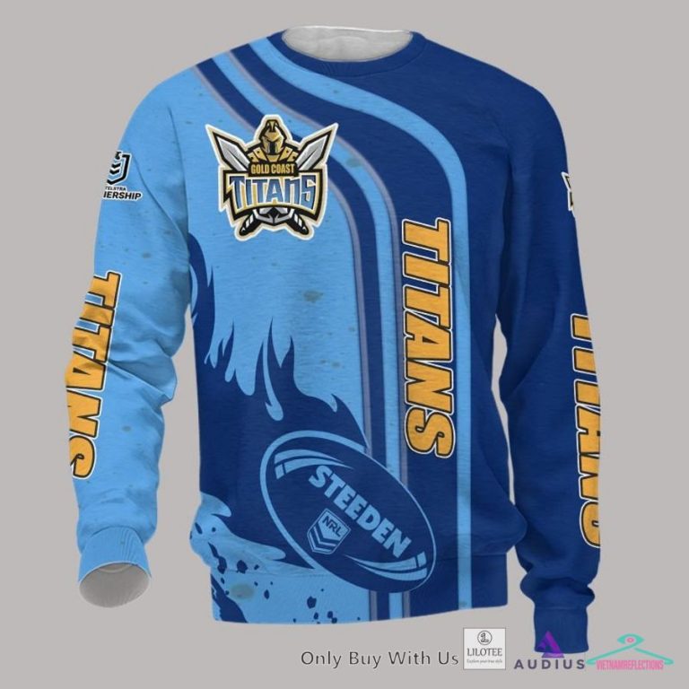 NEW Gold Coast Titans Steeden Blue Hoodie, Shirt