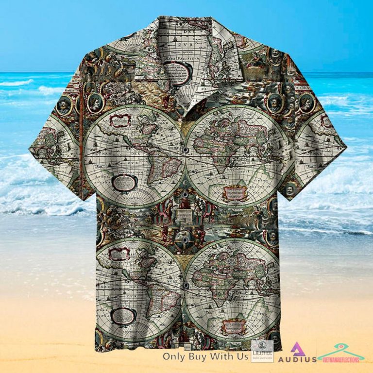 Historical Old World Map Casual Hawaiian Shirt - You tried editing this time?