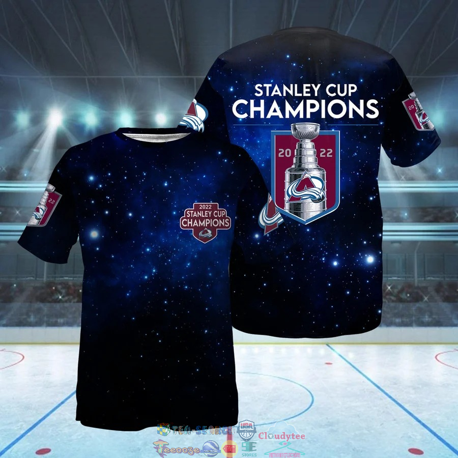 Colorado Avalanche 2022 Stanley Cup Champions Star Night 3D Shirt