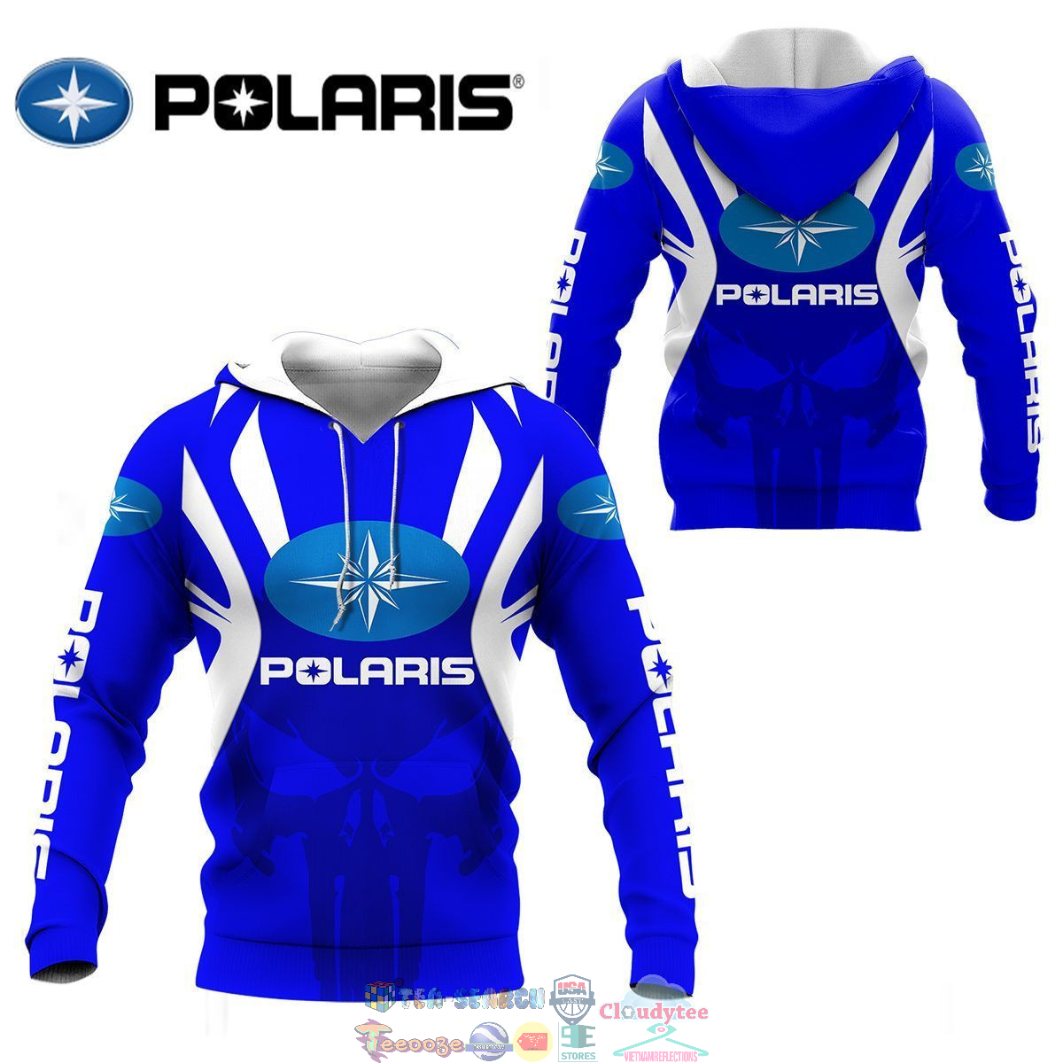 Polaris Skull ver 5 3D hoodie and t-shirt