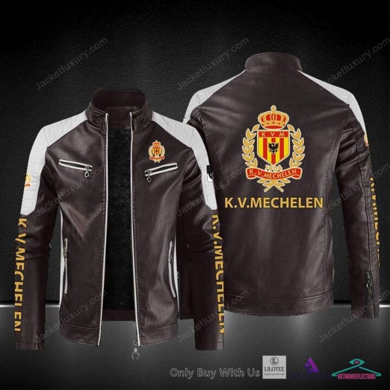 K.V. Mechelen Block Leather Jacket - Oh! You make me reminded of college days