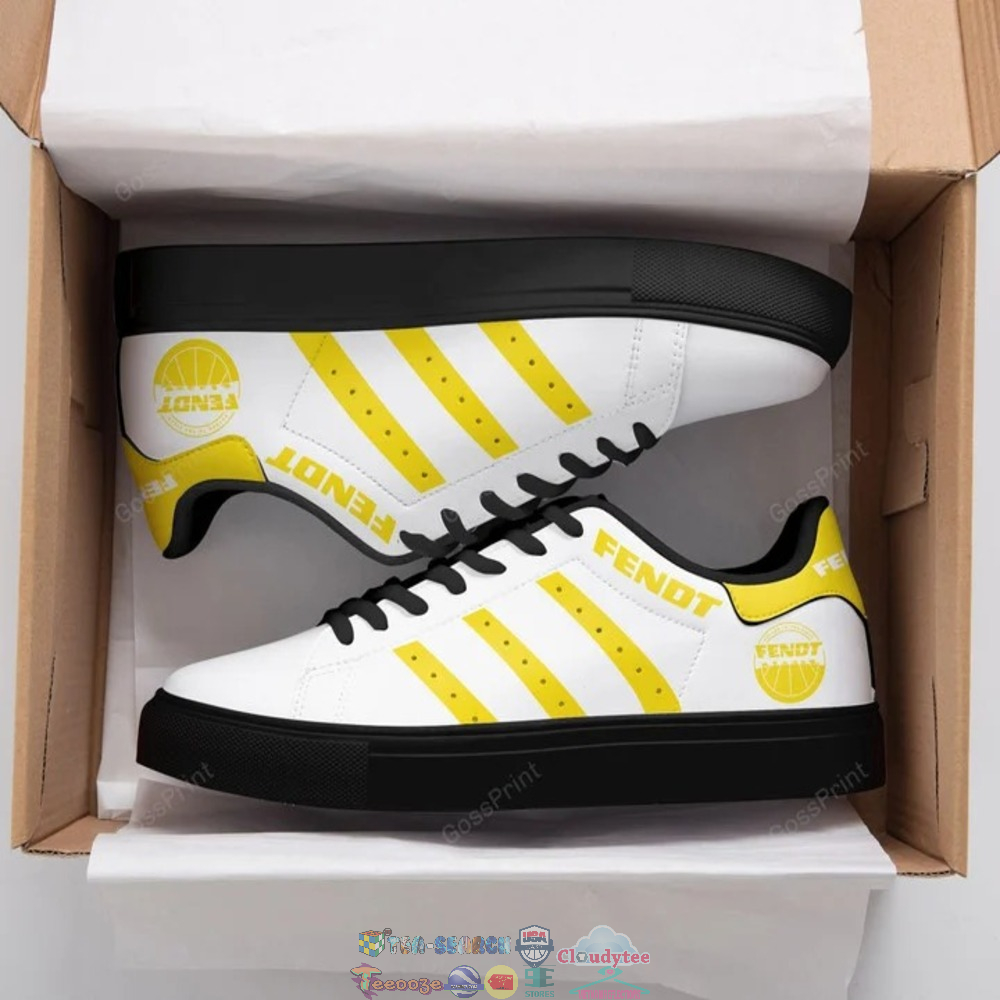 Fendt Yellow Stripes Stan Smith Low Top Shoes