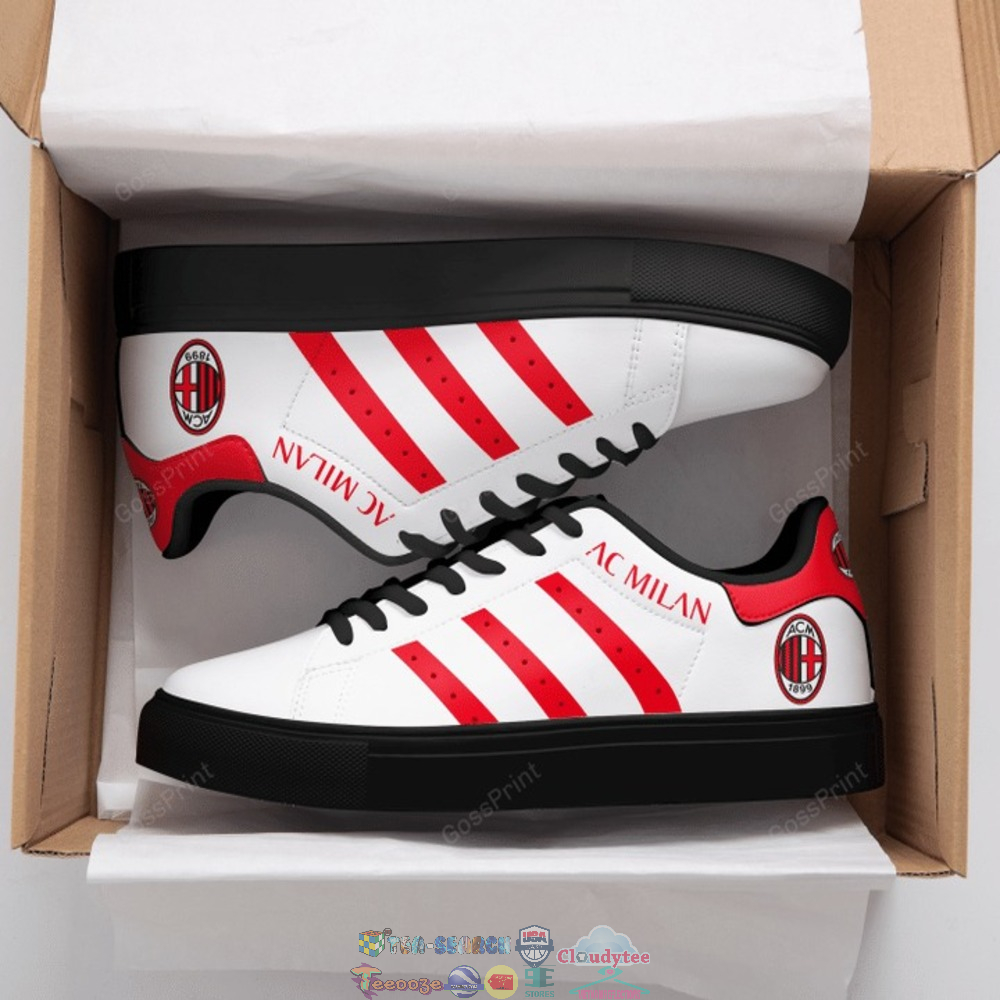 AC Milan Red Stripes Style 1 Stan Smith Low Top Shoes