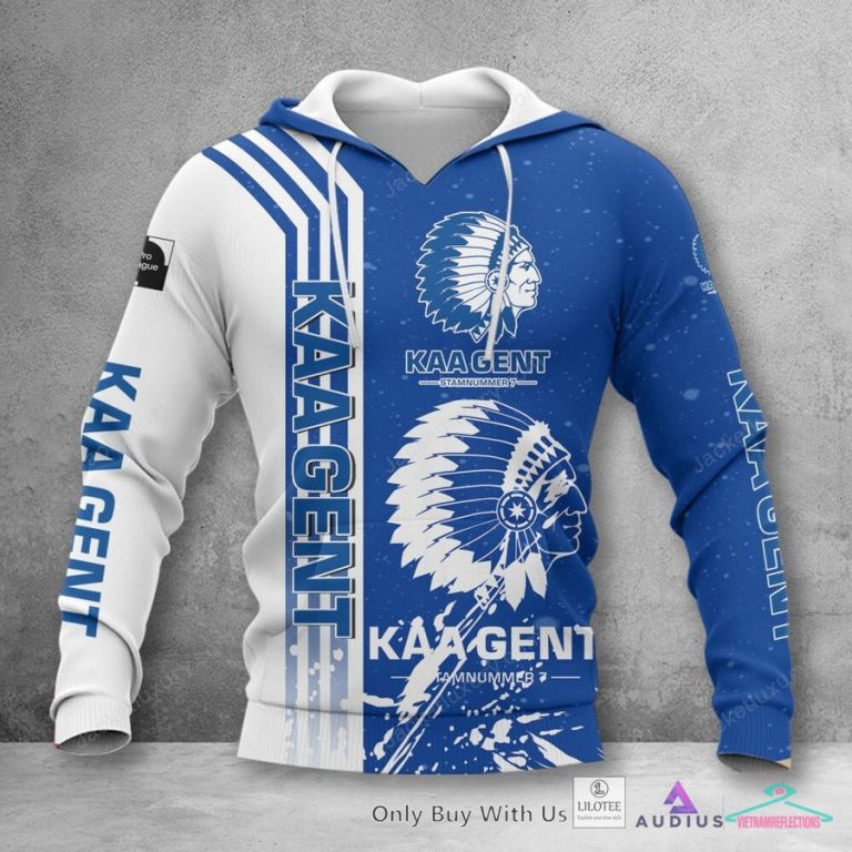 KAA Gent Blue White Hoodie, Shirt - Wow! What a picture you click
