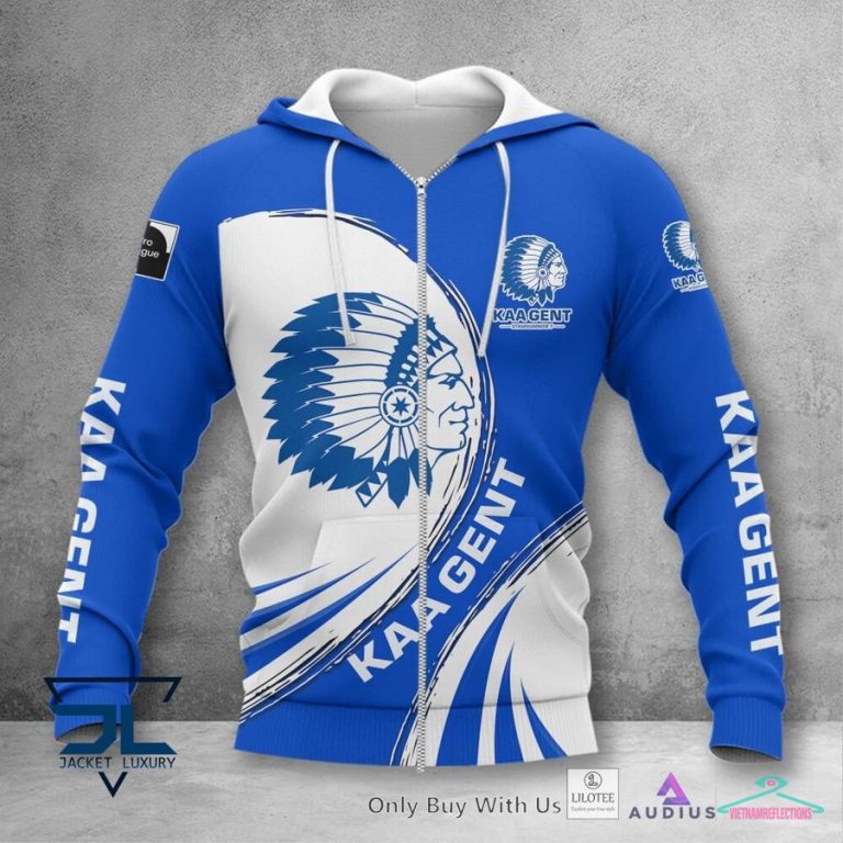 KAA Gent White Blue Hoodie, Shirt - Unique and sober