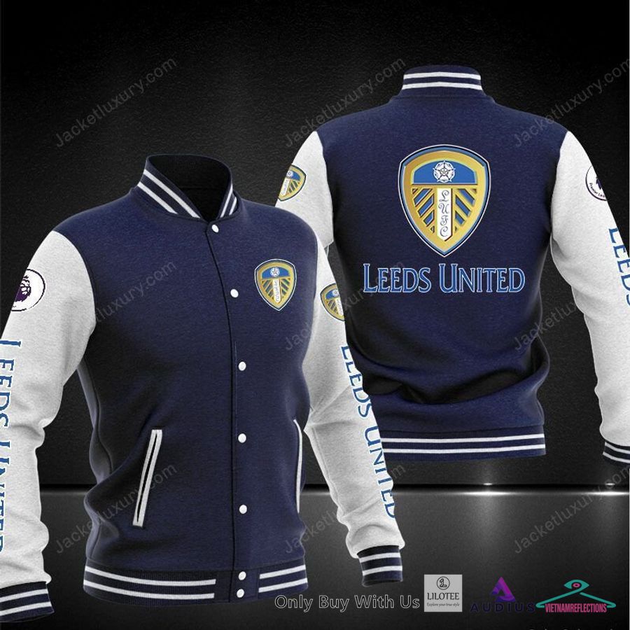 NEW Leeds United F.C Baseball Jacket 11
