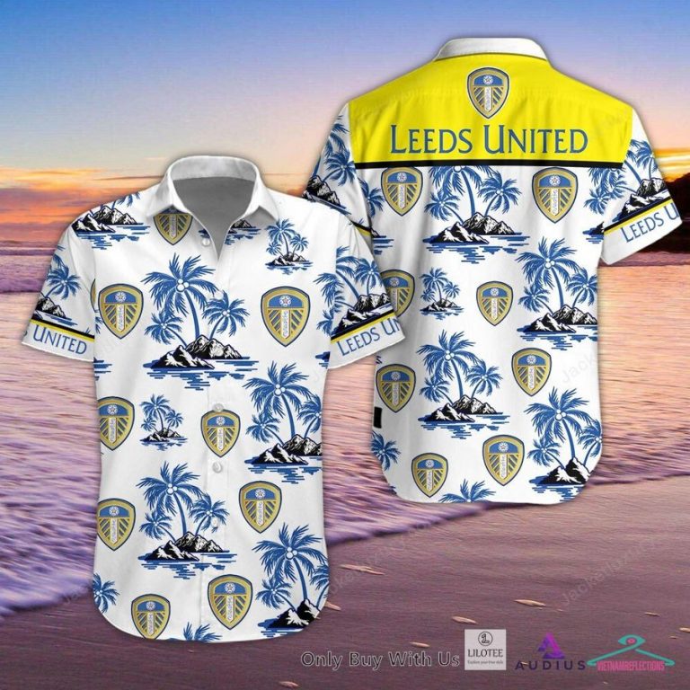 NEW Leeds United F.C Island Hawaiian Shirt, Short 3