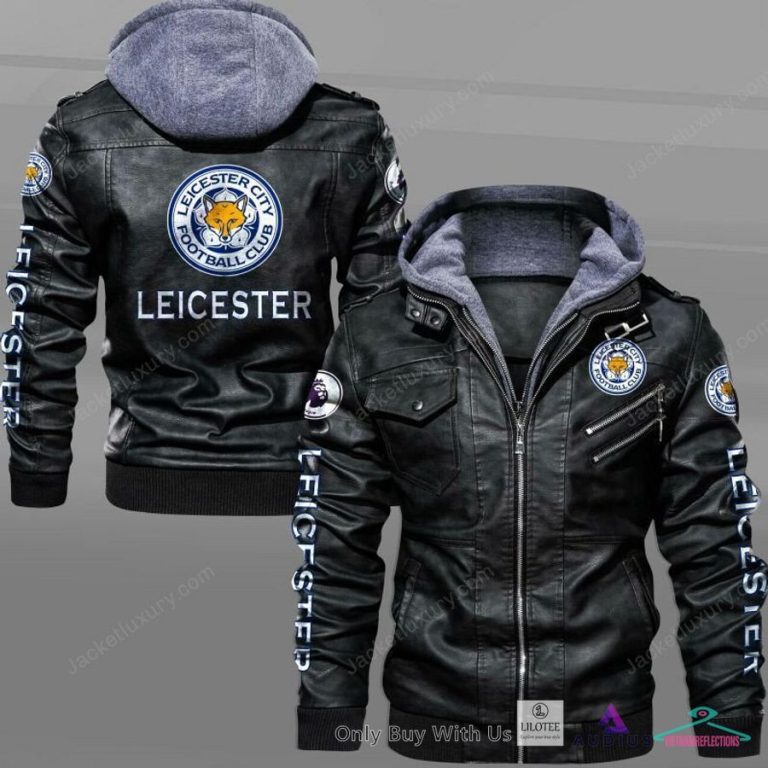 NEW Leicester City F.C Leather Jacket 3