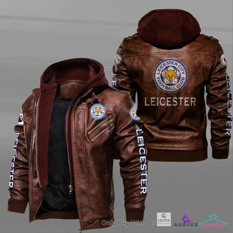 NEW Leicester City F.C Leather Jacket 4