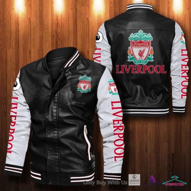 NEW Liverpool F.C Bomber Leather Jacket 7