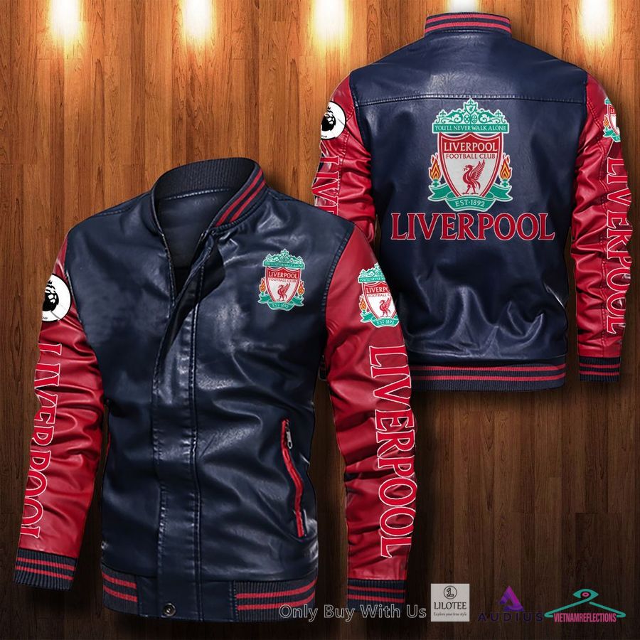 NEW Liverpool F.C Bomber Leather Jacket 4