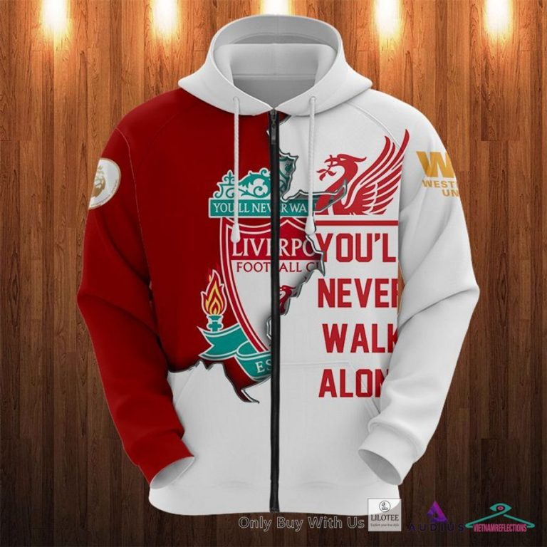 NEW Liverpool You will never walk alone red white Hoodie, Pants 13