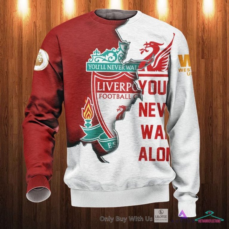 NEW Liverpool You will never walk alone red white Hoodie, Pants 14