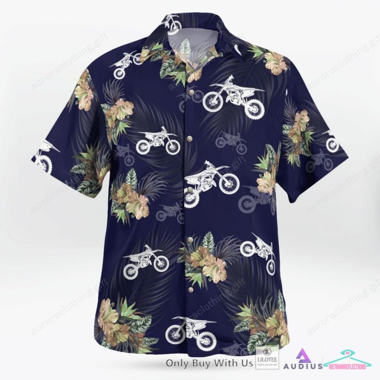 Love Dirt Bikes Navy Hawaiian Shirt, Short - Beauty queen