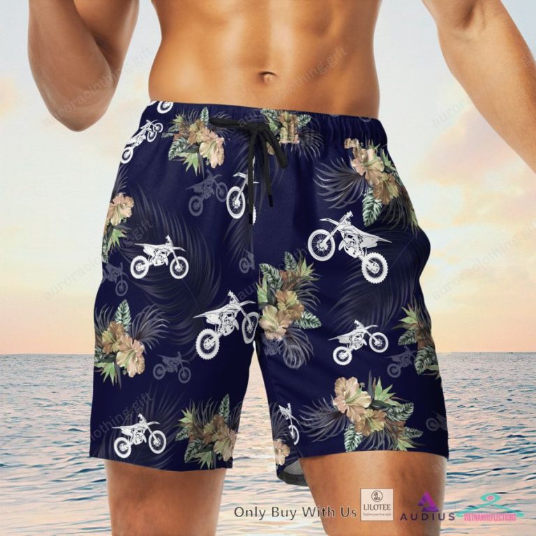 Love Dirt Bikes Navy Hawaiian Shirt, Short - Stand easy bro