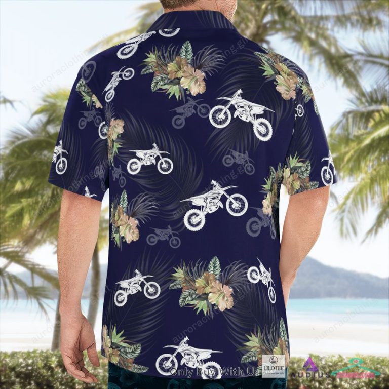 Love Dirt Bikes Navy Hawaiian Shirt, Short - Damn good