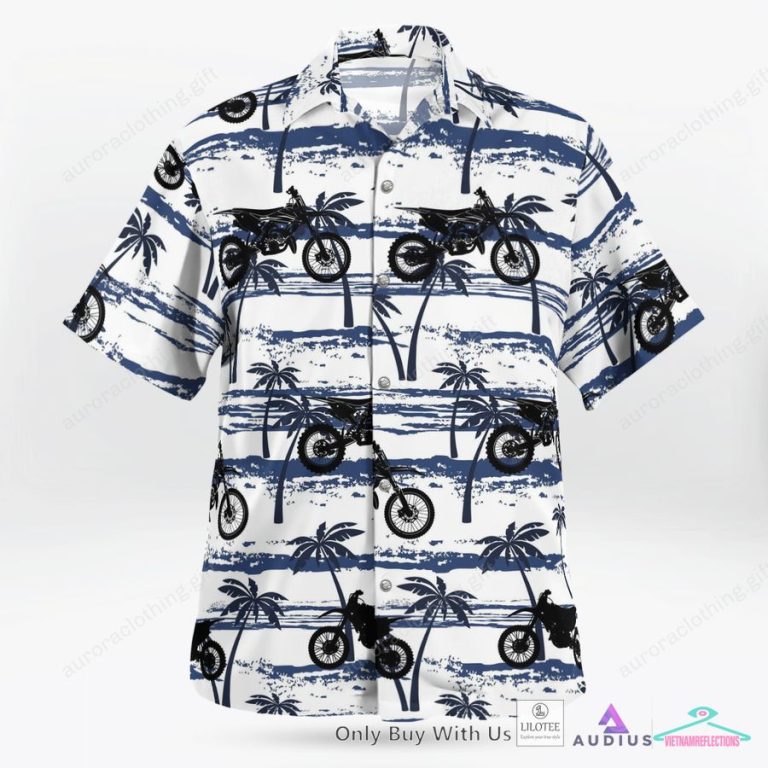 Love Dirt Bikes Pattern Hawaiian Shirt, Short - You look cheerful dear