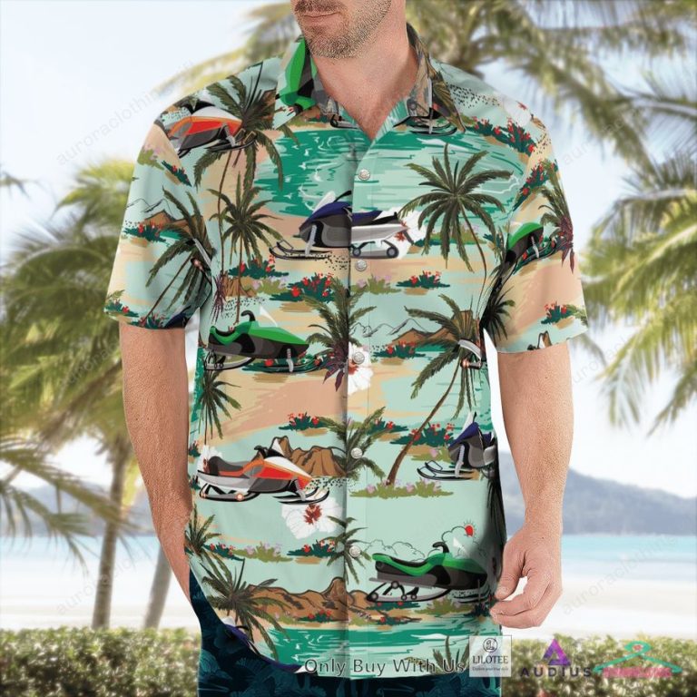 Love Snowmobiles Beach Hawaiian Shirt, Short - You look cheerful dear