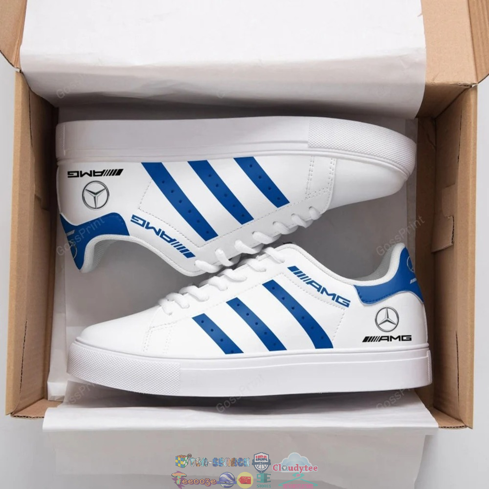Mercedes AMG Blue Stripes Stan Smith Low Top Shoes