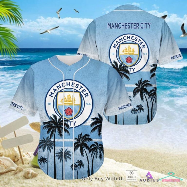 NEW Manchester City F.C Coconut Hawaiian Shirt, Short 15