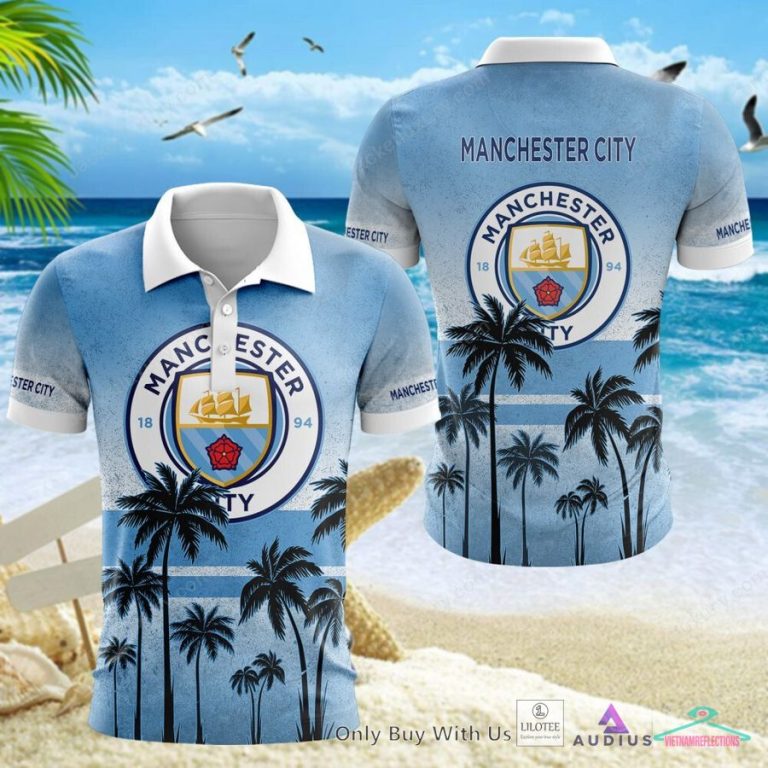 NEW Manchester City F.C Coconut Hawaiian Shirt, Short 17