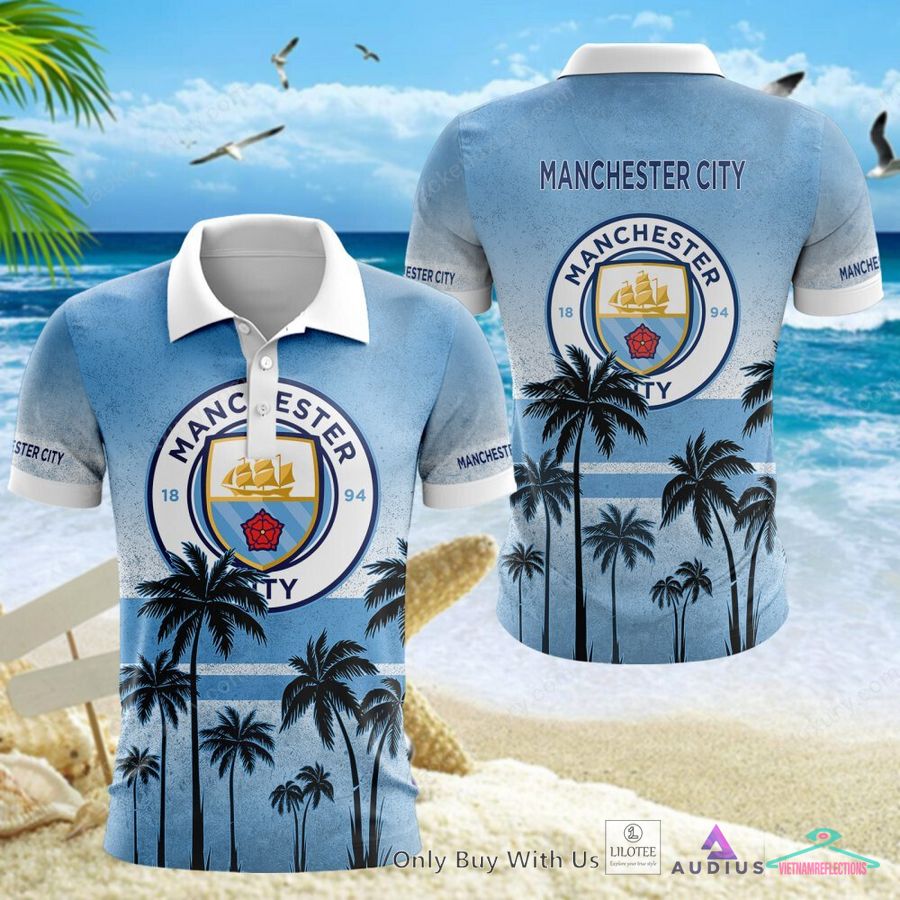 NEW Manchester City F.C Coconut Hawaiian Shirt, Short 7