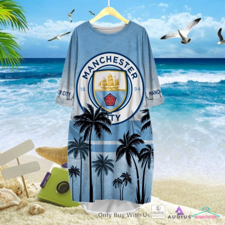 NEW Manchester City F.C Coconut Hawaiian Shirt, Short 19