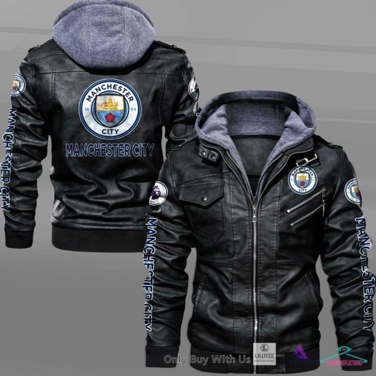 NEW Manchester City F.C Leather Jacket 3
