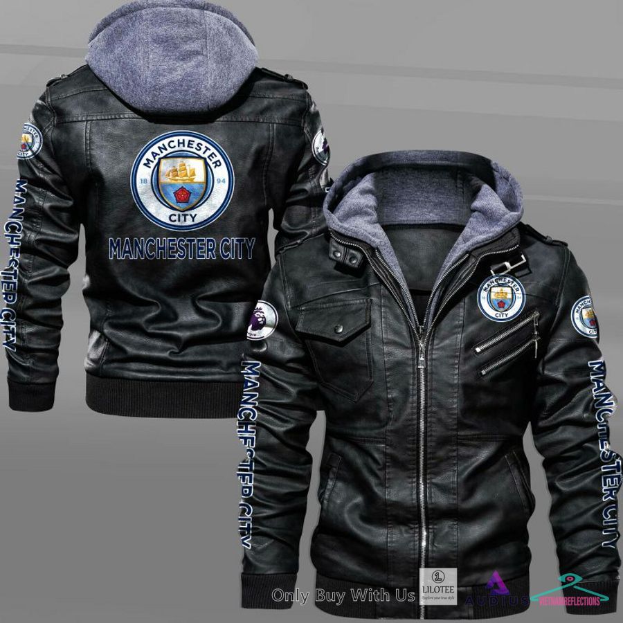 NEW Manchester City F.C Leather Jacket 5