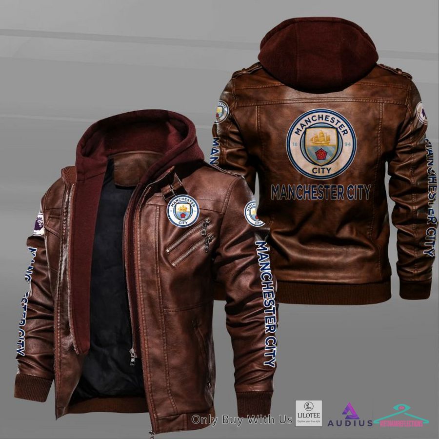 NEW Manchester City F.C Leather Jacket 2