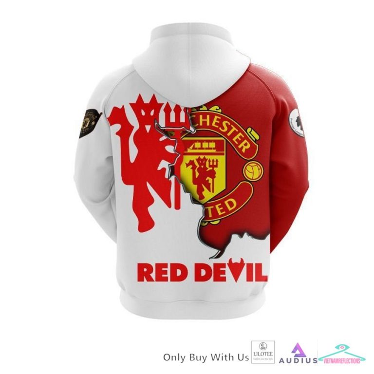 NEW Manchester United Red Devils White red Hoodie, Pants 12