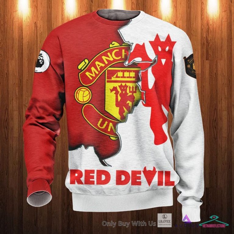 NEW Manchester United Red Devils White red Hoodie, Pants 14