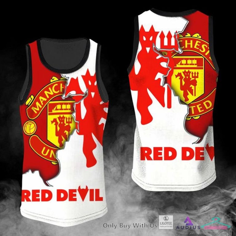 NEW Manchester United Red Devils White red Hoodie, Pants 19