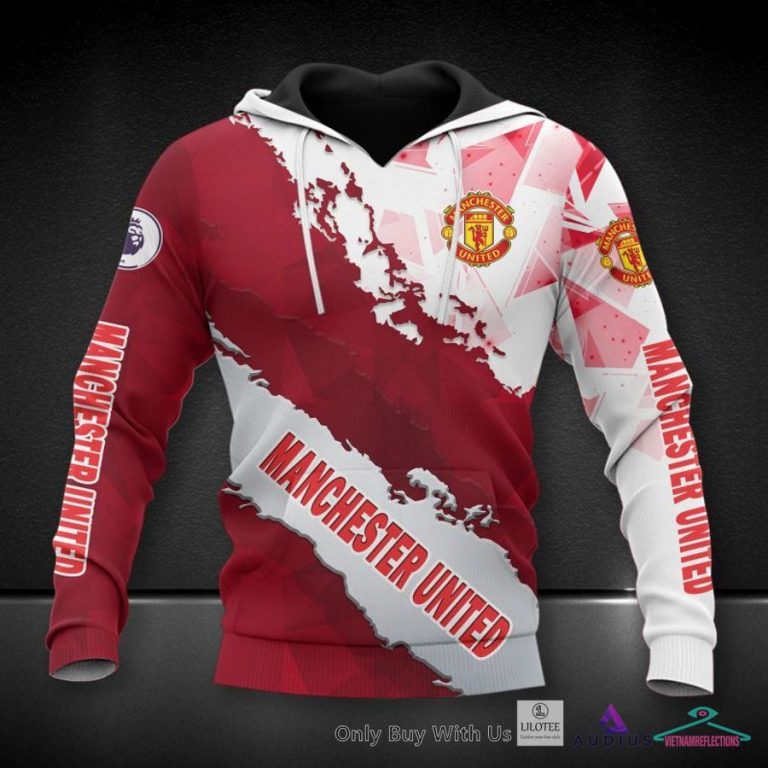 NEW Manchester United Red White Hoodie, Pants 11