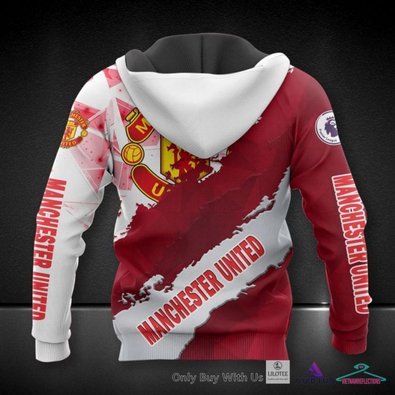 NEW Manchester United Red White Hoodie, Pants 12