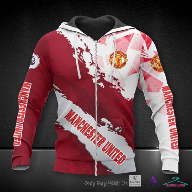 NEW Manchester United Red White Hoodie, Pants 13