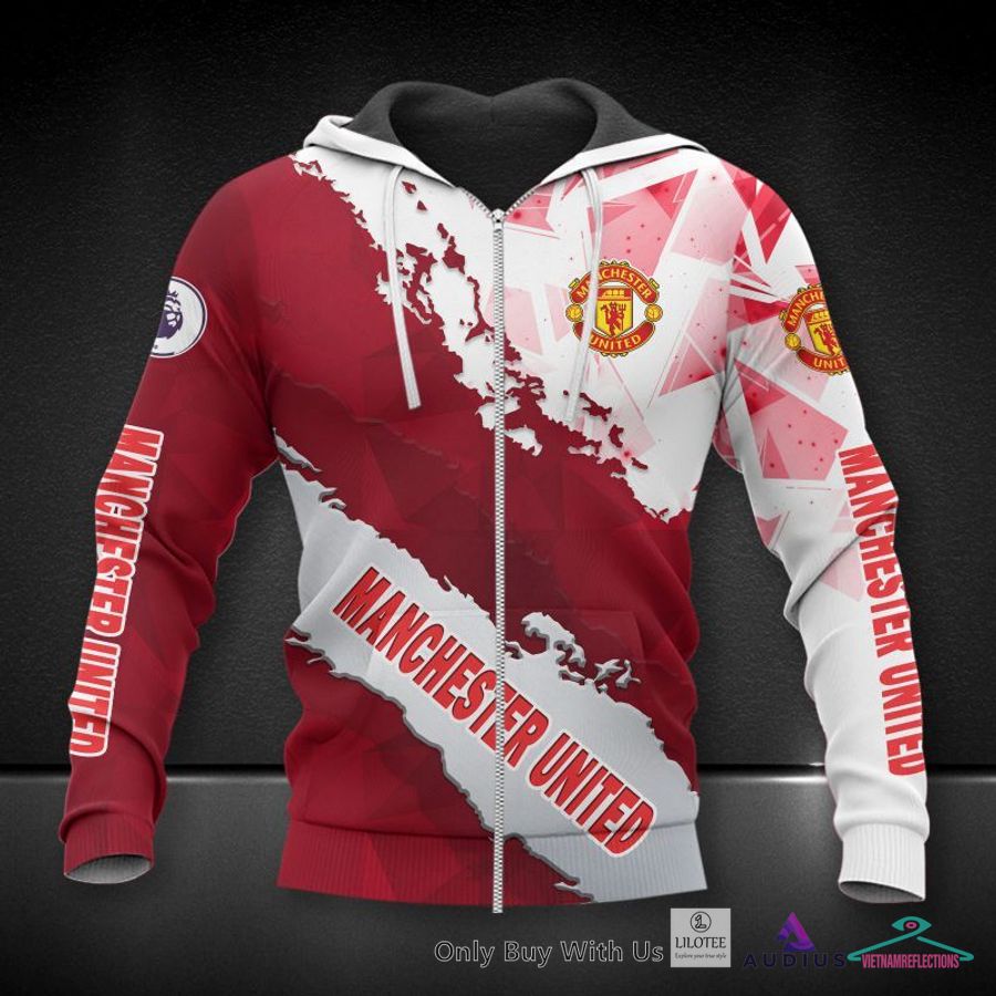 NEW Manchester United Red White Hoodie, Pants 3