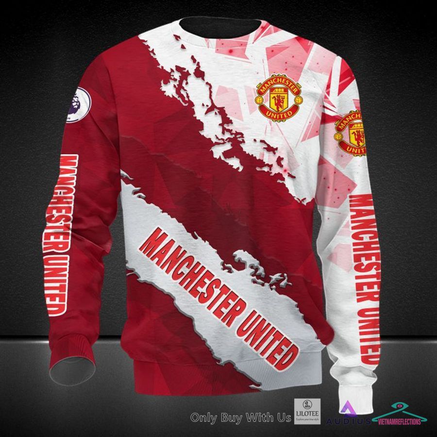 NEW Manchester United Red White Hoodie, Pants 4