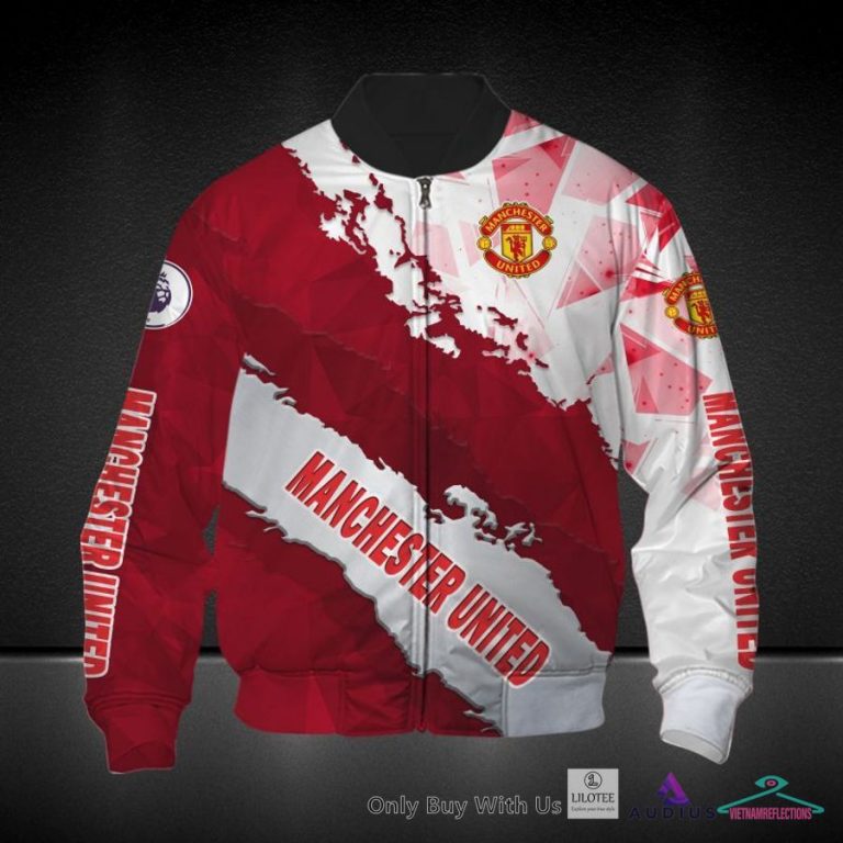 NEW Manchester United Red White Hoodie, Pants 16
