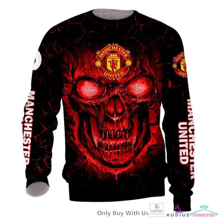 NEW Manchester United Skull Hoodie, Pants 14